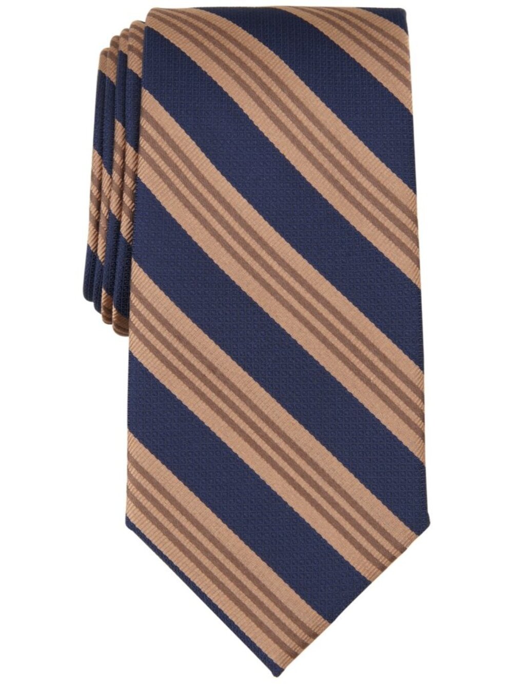 Michael Kors Men's Astrid Stripe Tie Dark Navy - Picture 1 of 2